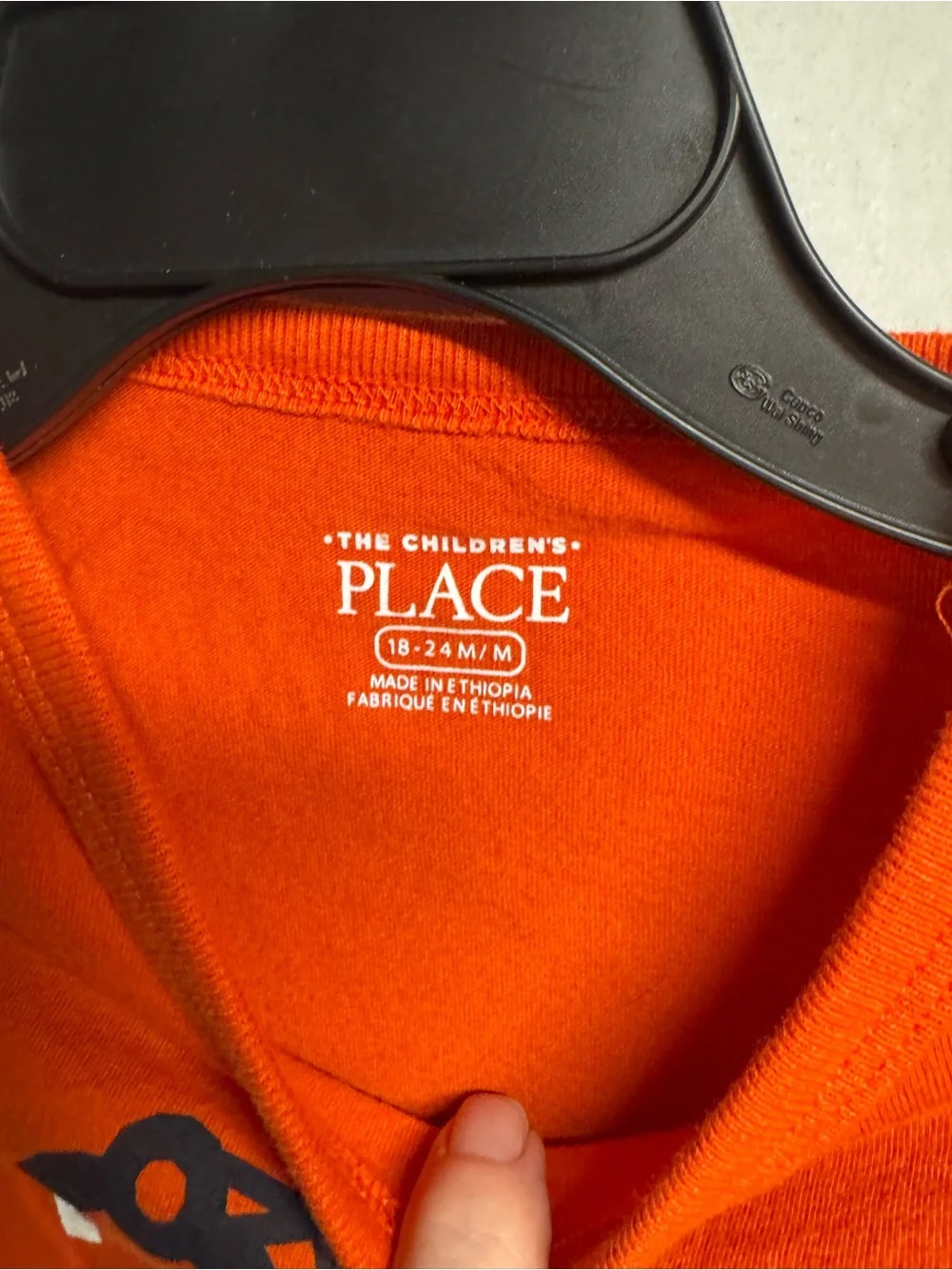 The Children's Place Orange Short Sleeve Tee with Construction Graphic